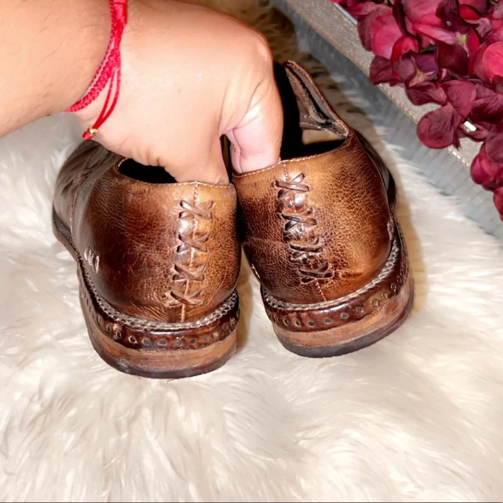 SOLD‼️BED STU Rose Oxford Shoe in Teak Dip Dye Leather - Picture 7 of 8
